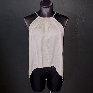 Audrey Cream Hi-Low Sleeveless Top!